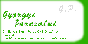 gyorgyi porcsalmi business card